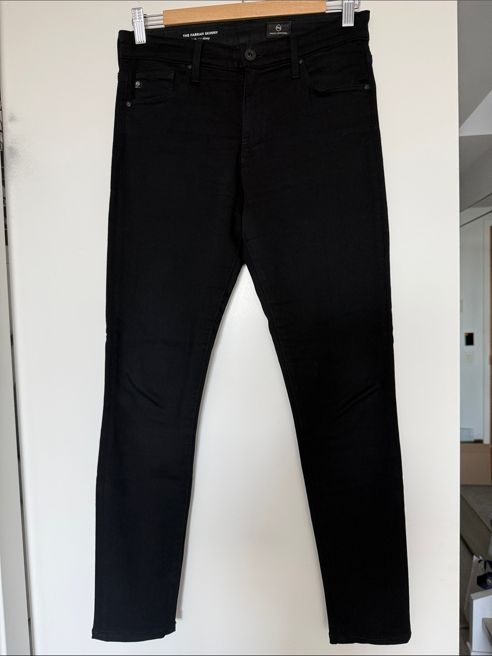 AG The Farrah Skinny Black Jeans - Size 27R